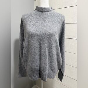 LOFT Heather Gray Turtleneck Sweater